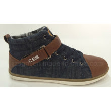 Conforto alto Top Washed Denim Casual Shoes